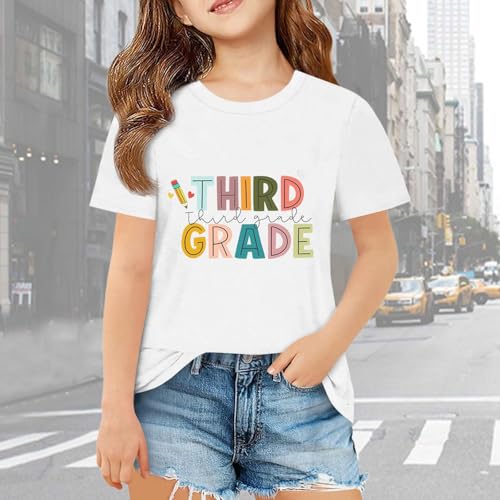 First Day of Kindergarten Shirt Girls Boys First 2nd Third Fourth Grade Tshirt Kids Back to School Graphic Tee Tops3