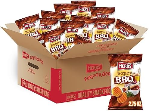Amazon.com: Herr's Honey BBQ Potato Chips, 2.75 Ounce (Pack of 24 Bags ...