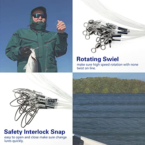 YOTO Fishing Tackle Leaders,HiLow Rig,Double Arms Saltwater Stainless