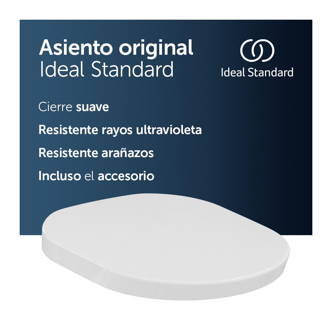 Ideal Standard Tonic asiento de WC envolvente, redondo – Blanco (Alpin)