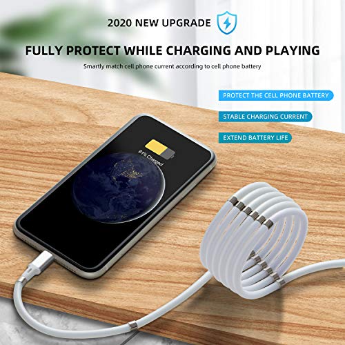 image for Krongkoy 5.9ft-Type C Magnet Storage Data Cable,Self-Coiling Data Cabl