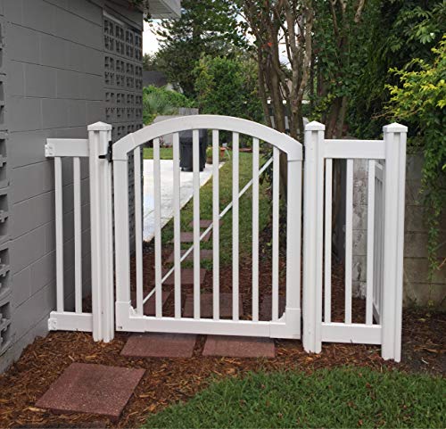 WamBam Traditional 4 by 4-Feet Premium Vinyl Yard and Pool GateÂ with Powder Coated Stainless Steel Hardware