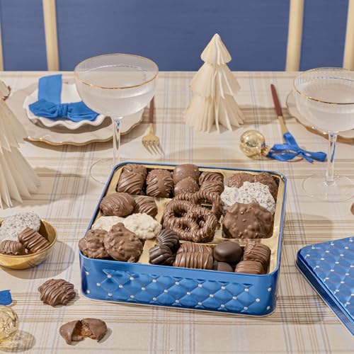 Miniatura 3 de Bonnie and Pop - Canasta de chocolate para regalar, caja de chocolates de regalo, regalos de comida gourmet, bandeja surtida para hombres y mujeres,