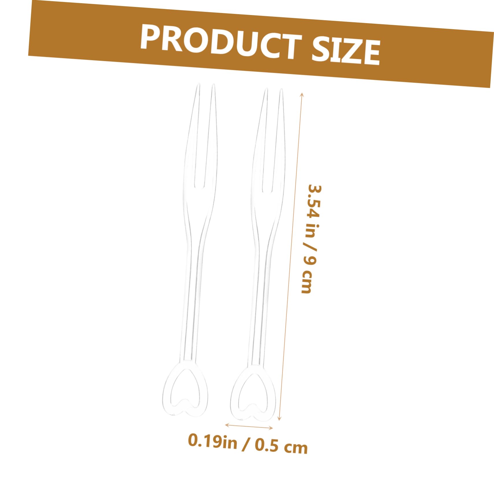 Alipis 500pcs Heart-shaped Fruit Fork Picks 9cm Long Handle Disposable Food Fruit Sticks for Desserts Snacks Pastries Easy to Use and Clean