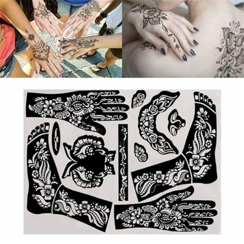 Jjlfresheners Henna Tattoo Kit Stencils,Temporary Reusable Unisex Tattoo Sets thumb #4