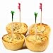 Christmas Frill Toothpicks, 250 Red Green Wooden Cellophane Picks, 2.5" Soodhalter Par-T-Frill Appetizer & Food Picks