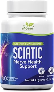 Sciatic Nerve Health Support – Herbal Supplement for Nerve Function and Comfort, 100% Natural and Herbal