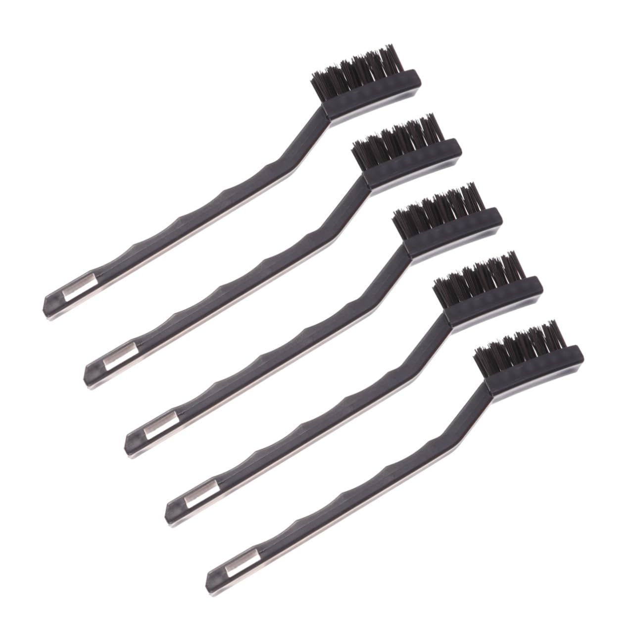 NAMOARLY 7-inch 3 Row Plastic Handle Rust Removal Brush for Circuit Boards Anti Static (Black)