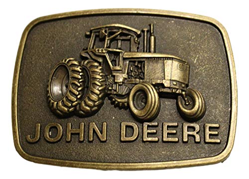 Tractor Bronze Metal Enamel Belt Buckle