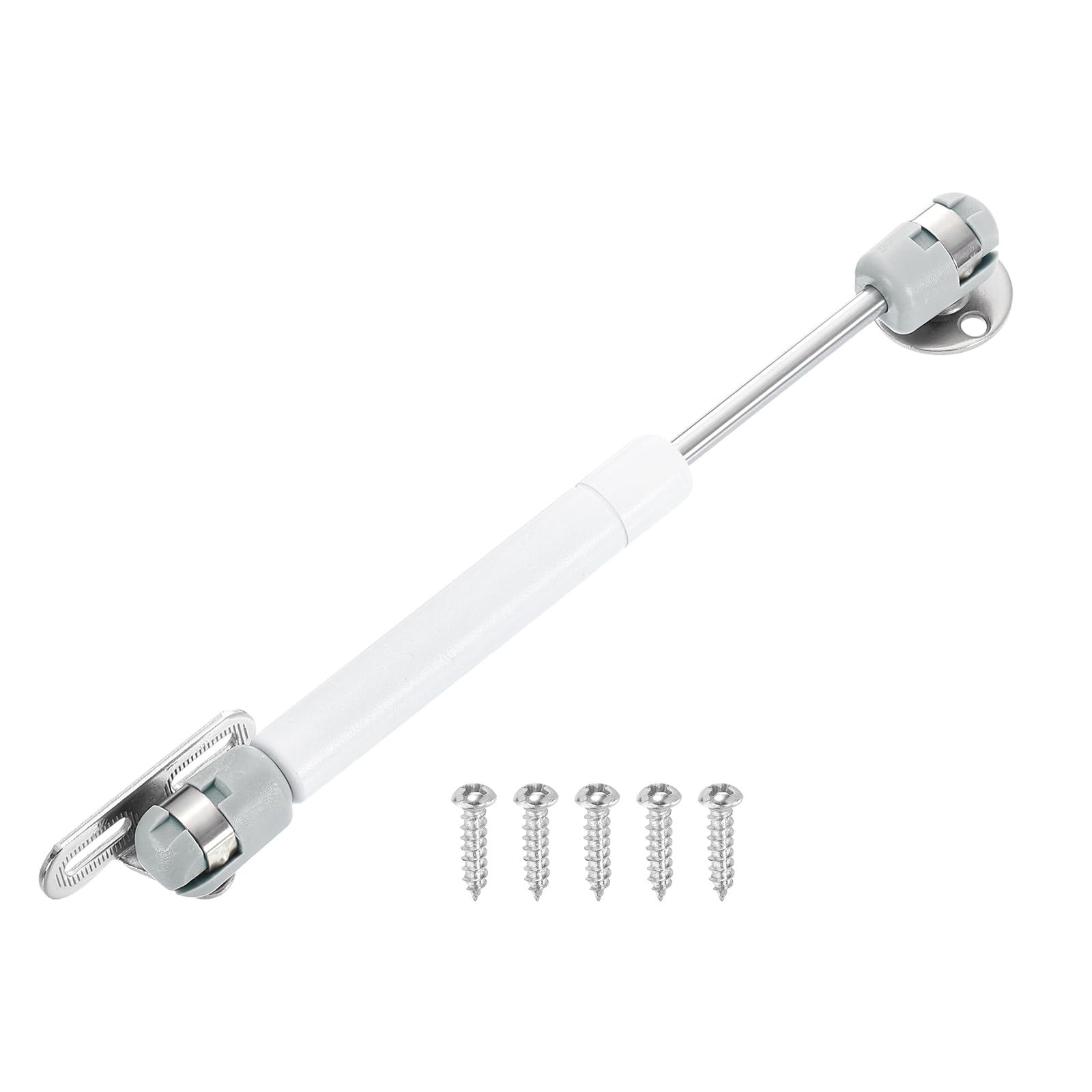 sourcing map 1Pcs Lid Support Hinges, 6 Inch 120N Gas Struts Soft Close Folding Lid Stay Hinges Lift Support Slow Lowering Pneumatic Lid Buffer for Cabinet Closet Wardrobe, White