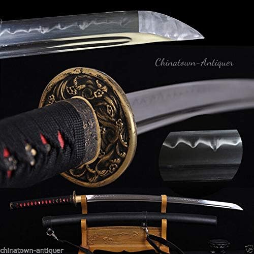 Samurai Sword Broadsword Katana Clay Tempered T10 High Carbon Steel Sharp #2458