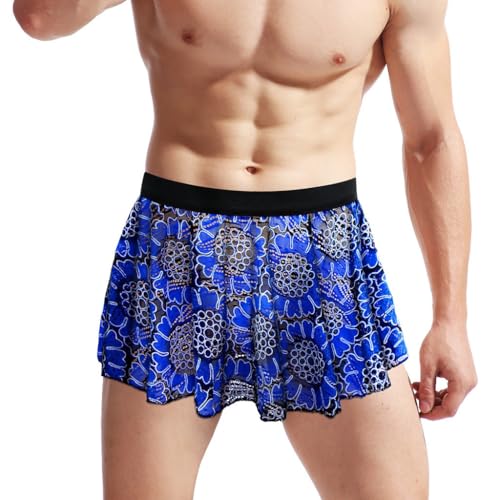 Men's Sexy Sissy Lace Skirt, Men's Ruffled Panties Thongs Mini Skirt Thongs Gay Lingerie2