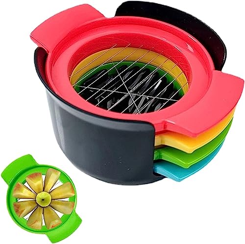 LUAMY ゆで卵用エッグスライサー スライサー ステンレススチール製 高耐久 さまざまな形 イチゴ アップル カッター 仕切り フルーツ&野菜スライサー 押すだけで損傷しにくい キャンプや家族向け