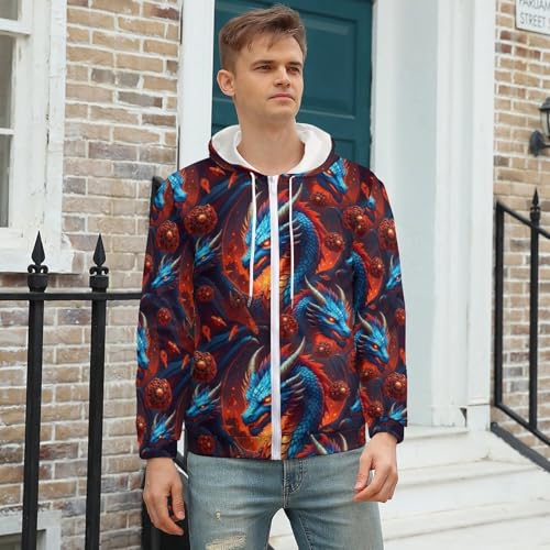 Chaqueta con capucha para hombre de manga larga miniatura 3
