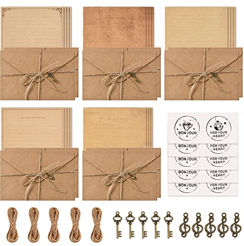 Vintage Stationary Paper and Envelopes Set,Writing Stationery Paper Letter and Envelopes Includes 20...