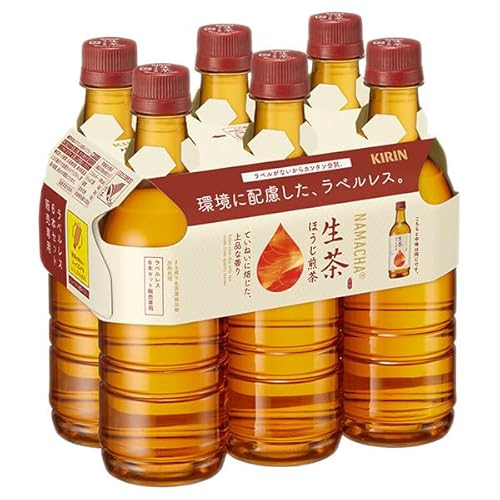 キリン 生茶 ほうじ煎茶 ラベルレス(6本パック) 525mlペットボトル×24(6×4)本入×(2ケース)