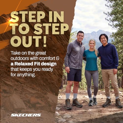 Image of Skechers Men's USA Rickter - Branson Mid Top Waterproof Lace Up Hiker Boot | Hiking, Waterproof, Relaxed Fit, Air-Cooled Memory Foam, Lace-Up