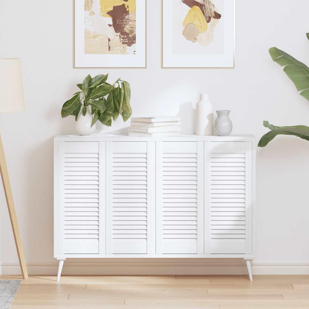 Genérico Puerta de Armario de Lamas 4 uds Blanco 69x29,5 cm,Bricolaje,Accesorios de Bricolaje,Ferretería para armarios,Puertas de armarios-4015905
