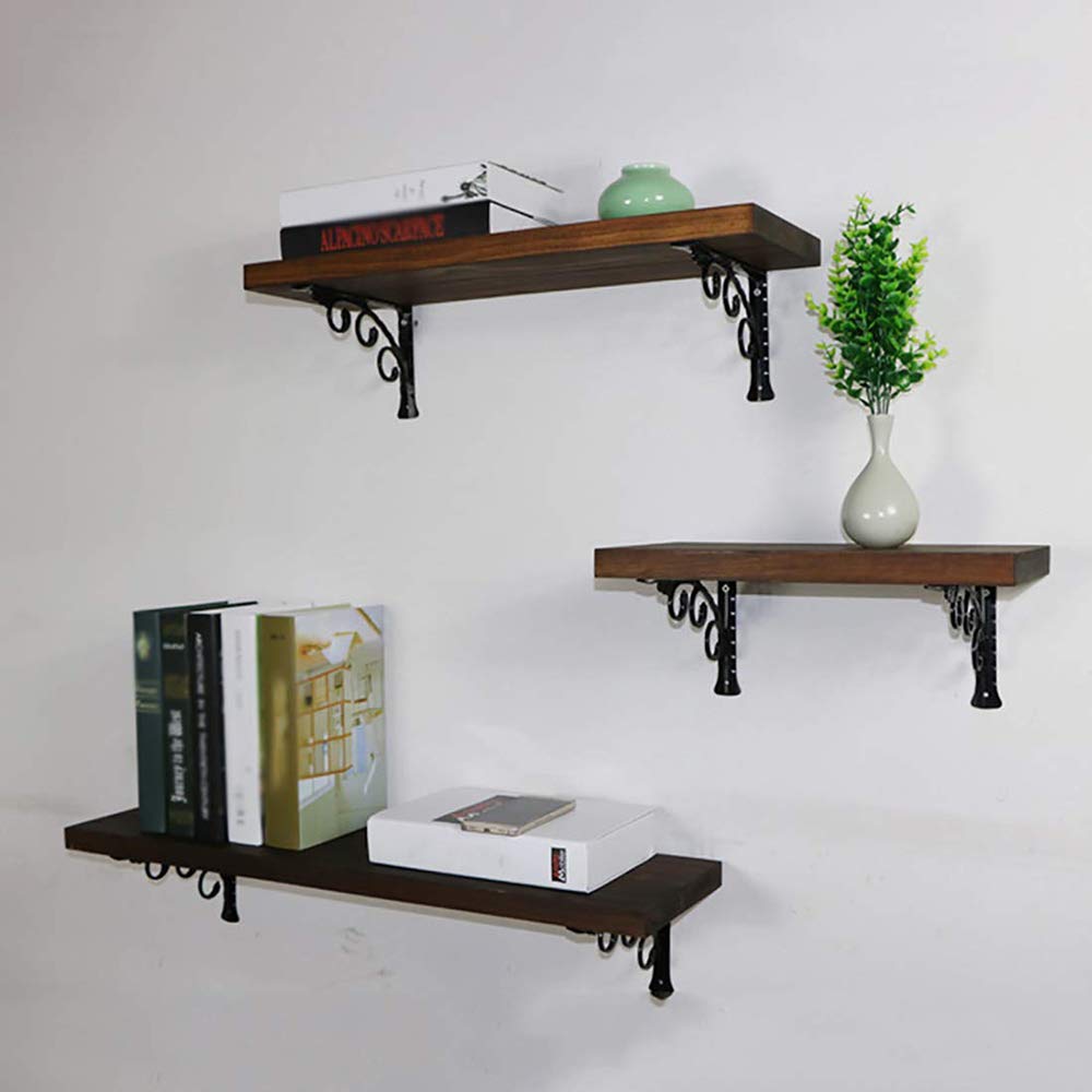 Amazon.co.jp: WLHQ アンティーク アイアンブラケット L字型 棚受け 棚