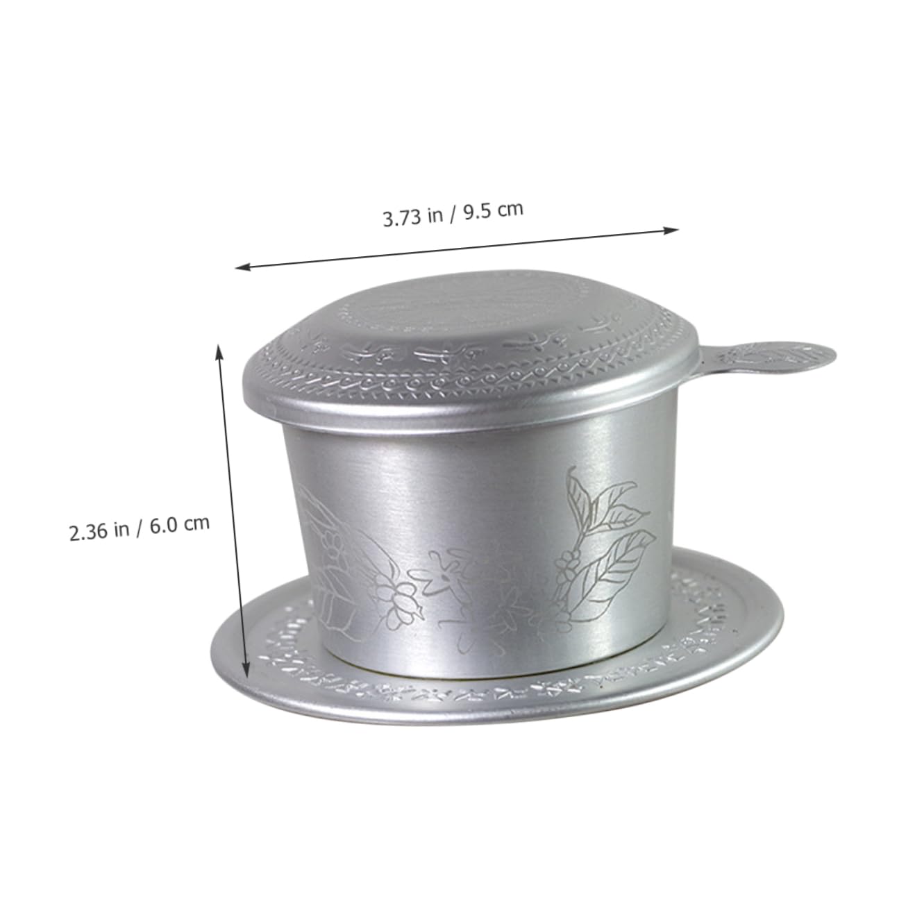 Ciieeo 5sätze Vietnamese Dripper Aluminium Tragbarer Kaffeefilter Für Handaufguss Für Camping Und Kompakte Für Kaffeeliebhaber