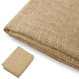 Tissu de jute au mètre 200 x 160 cm, toile de jute en fibres naturelles 280 g/m², pour couture, bricolage, toile de jute en fibres naturelles, pour projets de bricolage, maison, jardin, mariages