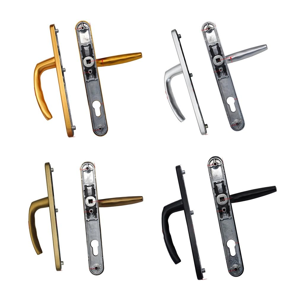 Poignées de porte 92 mm en bronze pour porte bois et UPVC