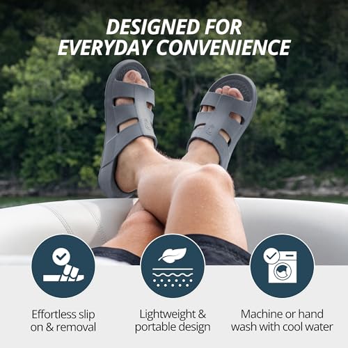 Image of NUUSOL Stanley Slide Men Flip Flops /Sandal; Non-Slip Durable Soft-Cushion Lightweight Non-Porous Textured Footbed Orthotics Arch Support Footwear Relieve Plantar Fasciitis Feet Joints Neck & Back Pain
