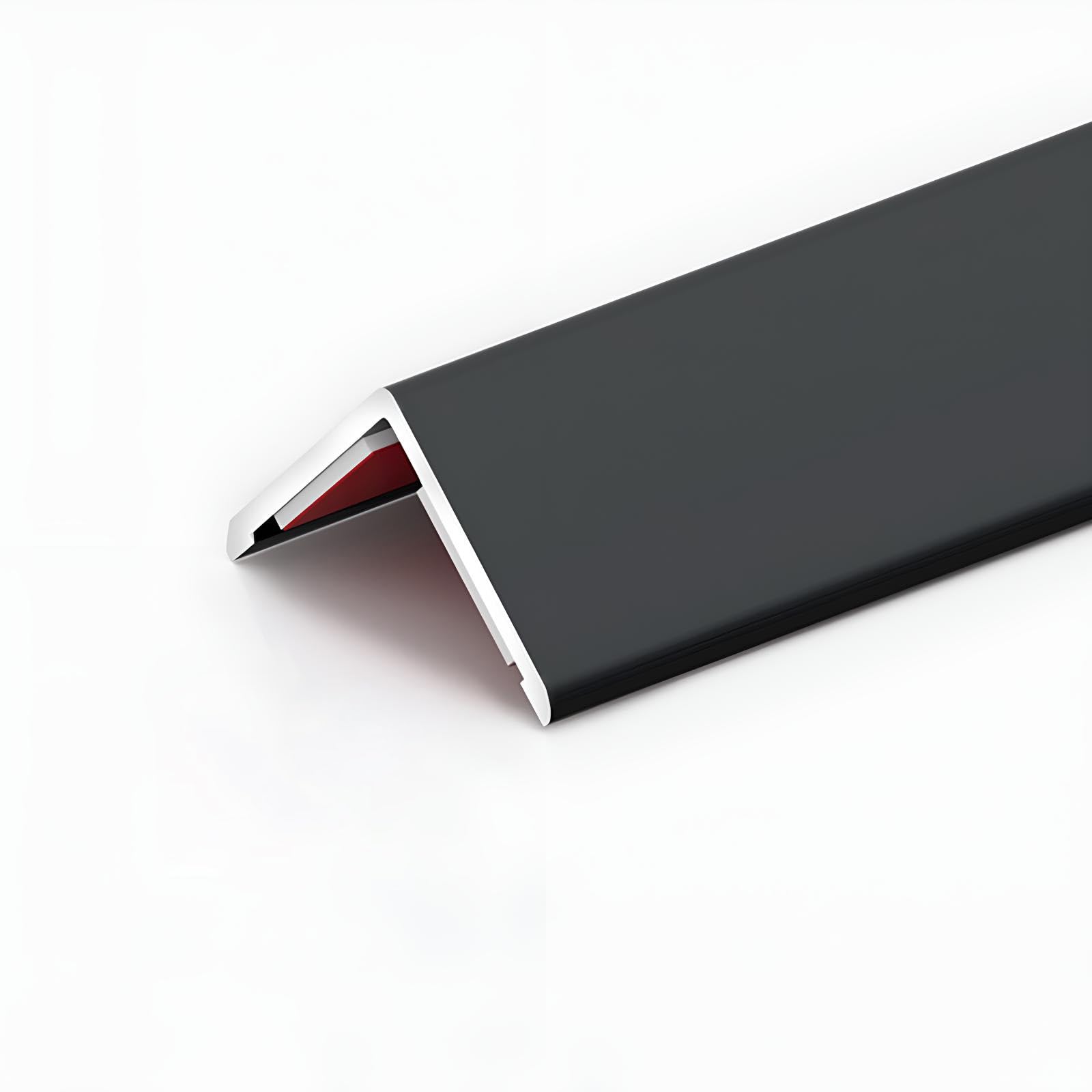 Raouoae Edge Protection Profile, Self-Adhesive Aluminum Alloy Corner & Angle Protector, 3x100cm For Safe, Elegant Solutions In Kitchens, Children’s Rooms & Workshops(Matt-schwarz,Breite 1.5 cm)