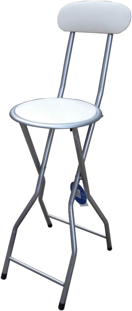 ANZ High Breakfast Bar Folding Chair Padded Stool Home Kitchen Furniture Cream