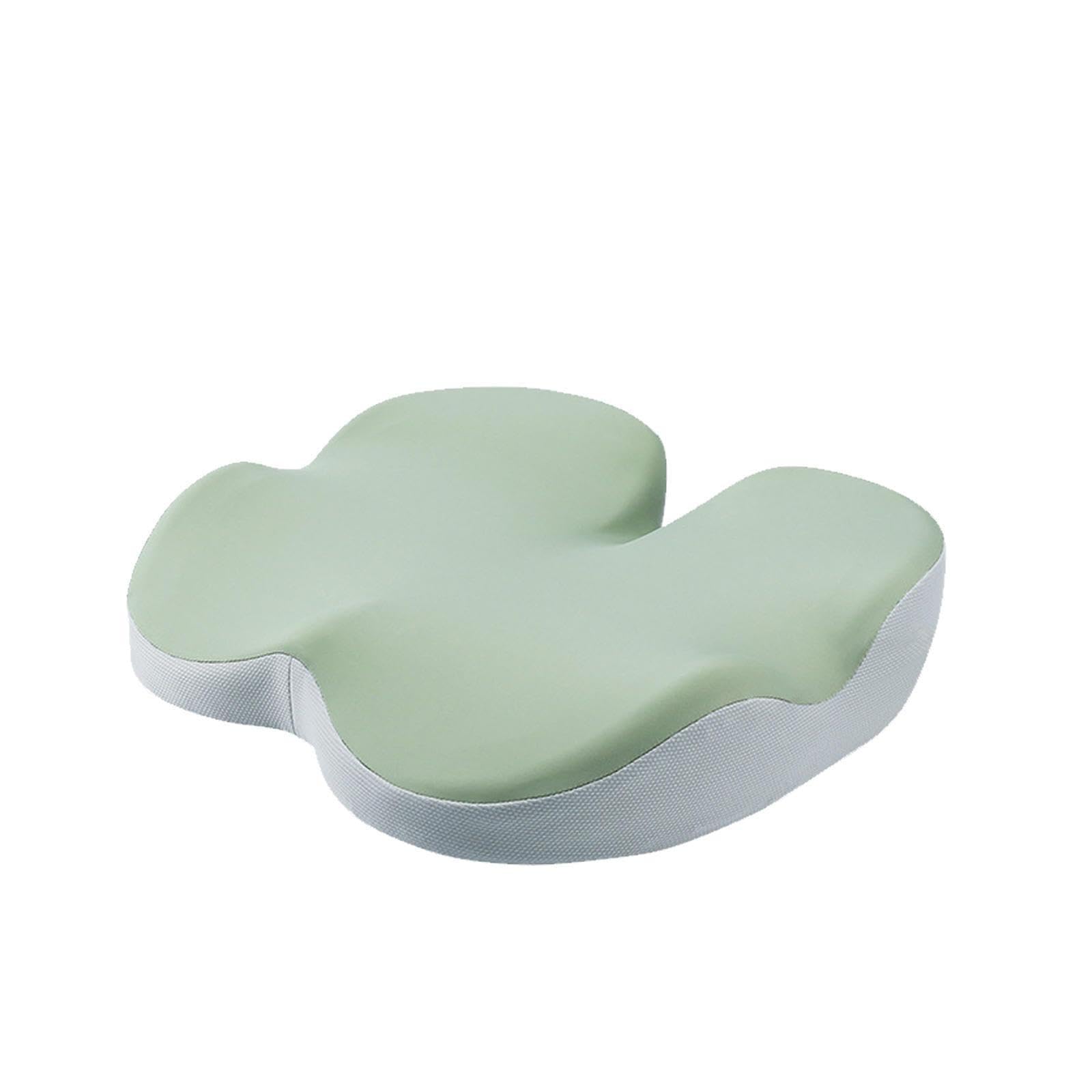 HAZARA Cojin Antiescaras Lavable Ergonómico Cojin Ortopedico para Coxis para Oficina,Automóvil,Silla De Ruedas, Silla Escolar,B-Green