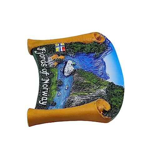 Imán decorativo de resina Fjords of Norway 3D miniatura 5
