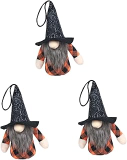 Gadpiparty 3 Pçs Boneca Luminosa Pingente Tampo Da Mesa Decoração Halloween Bruxa Gnomo Gnomo Macio Brinquedos Gnomo Bicho De Pelúcia Gnomo Luminoso Boneca Anão Gnomo Pingente Pp Algodão