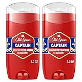 Old Spice Aluminum Free Deodorant for Men, 24/7 Odor Protection, 24/7 Freshness & Lasting Scent, Captain with Bergamot Scent, 3.0 oz (Pack of 2)