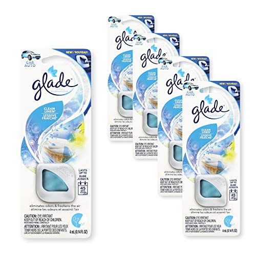 Glade Automotive Vent Oil Air Freshener: Clean Linen; 4mL, 4 Count