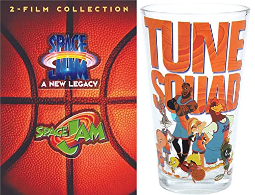 Tune Squad Super Pack Space Jam Classic Family DVD Looney Tunes & Michael Jordan wacky Basketball fun + Collectors Theme Character glass bundle Bugs Bunny Get Ready to Jam! Legacy Exclusive