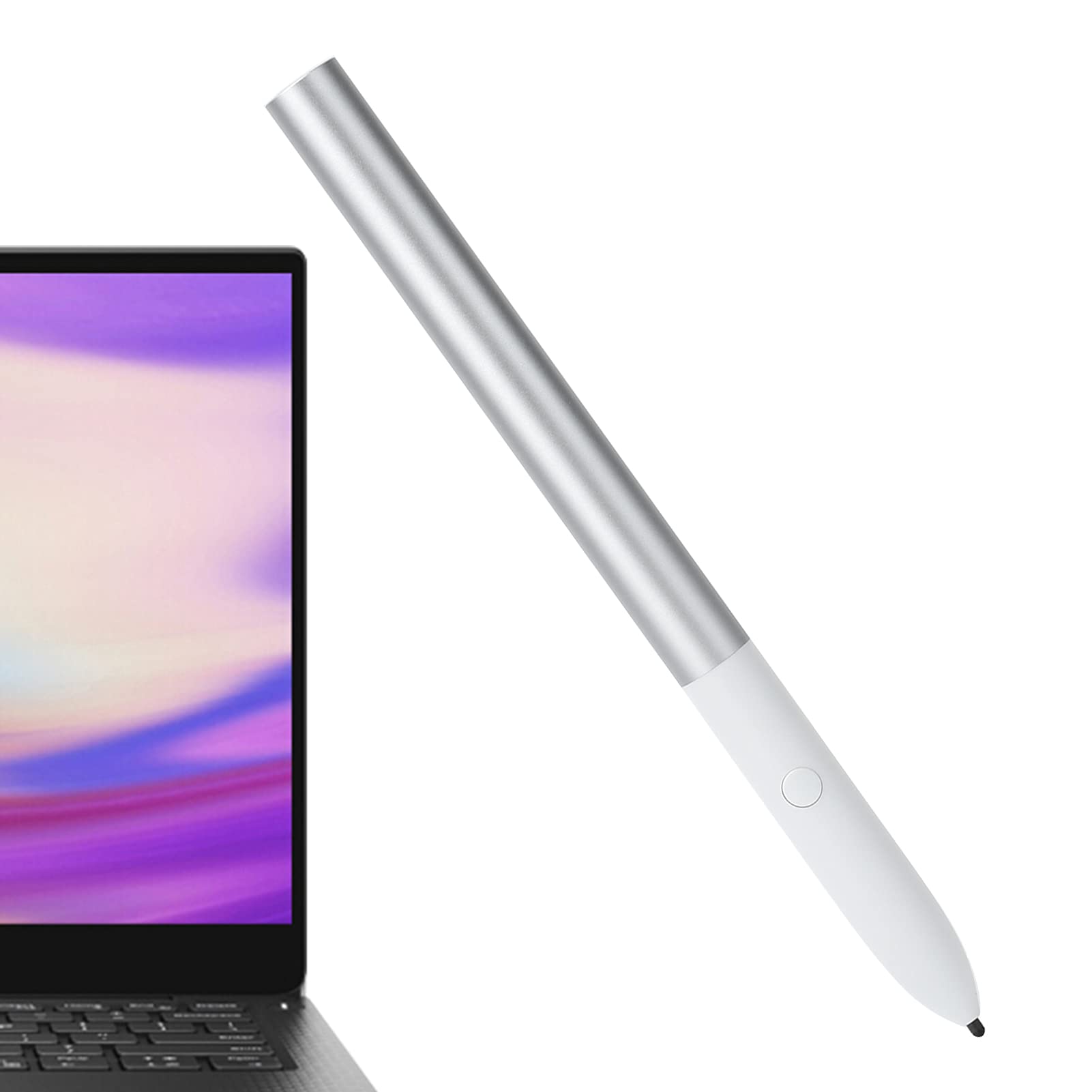 Smart Stylus per/Slate, Penna Digitale con Punta in Fibra di Seconda Generazione, Penna Touch Magnetica per Tablet, Argento Leggera e Magnetica