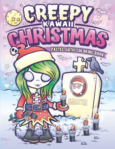 Creepy Kawaii Christmas Pastel Goth Coloring Book: Cute & Spooky Gothic Stocking Stuffer for Adults image 2