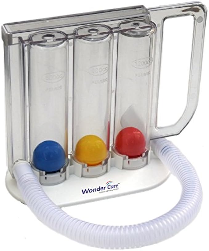 Wonder Care Deep Breathing Lung Exerciser | Washable & Hygienic | Breath Measurement System | with Handle