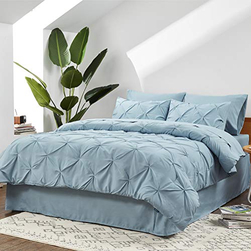 Bedsure Blue Comforter Set Full - Bedding Sets Full 7 Pieces, Bed In A Bag Light Blue Bed Sets With Comforter, Sheets, Pillowcases & Shams, Adult & Kids Bedding #TOP1