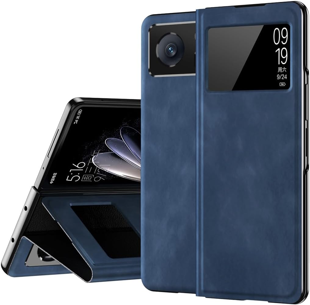 Phone Accessory Leather Compatible with Xiaomi Mix Fold 2 Case,with Magnetic Closure Kickstand Flip Cover Hinge Protection Slim Fit-Drop and Scratch Resistant Case Compatible with Xiaomi Mix Fold 2 Ph