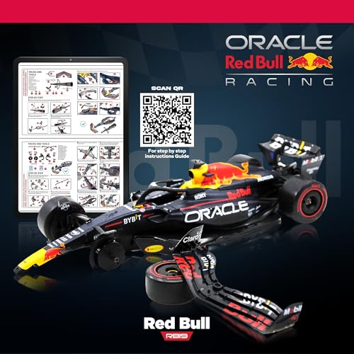Image of LUPPA Formula 1 RB19 Model Kit - 1:18 Scale Racing F1 RB19 Model Inspired by Checo Perez & Max Verstappen Building kit, Collectible diecast, 140 Pieces