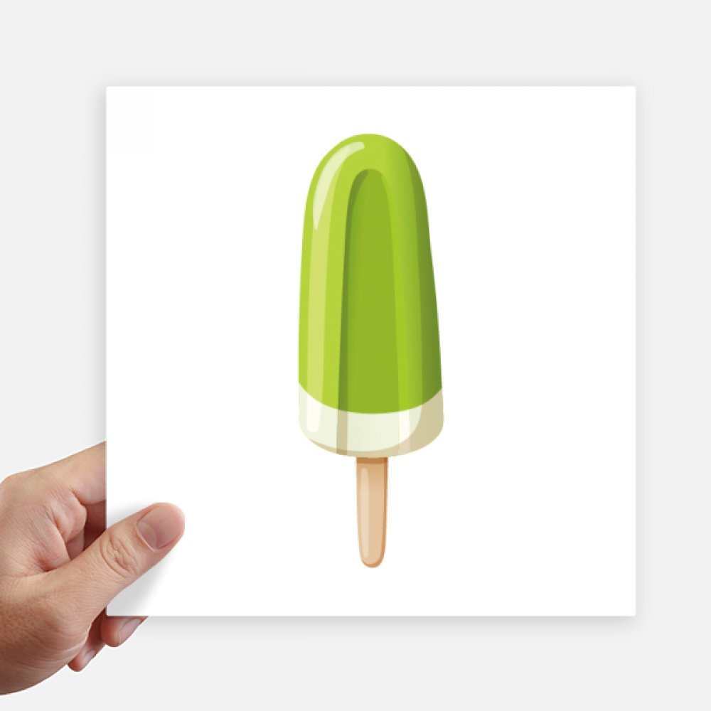 Pegatinas de helado cuadrado verde frijol mungo para personalizar tu maleta de viaje y portátil