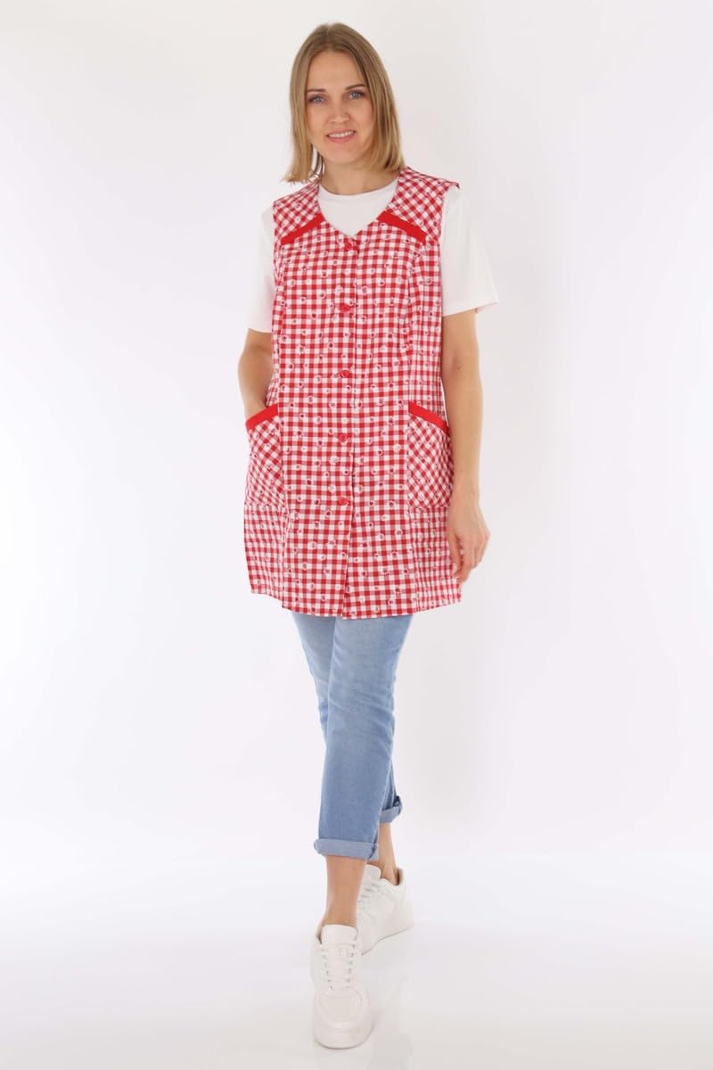 Tablier de cuisine court et coloré sans manches 7/8, Design 7, 42