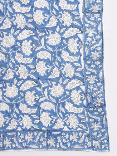 Image of Ravaiyaa - Attitude is everything Sanganer Hand Block Printed Scarves Pure Cotton Scarf Square Hijab Dupatta 40 inch X 40 inch Inch