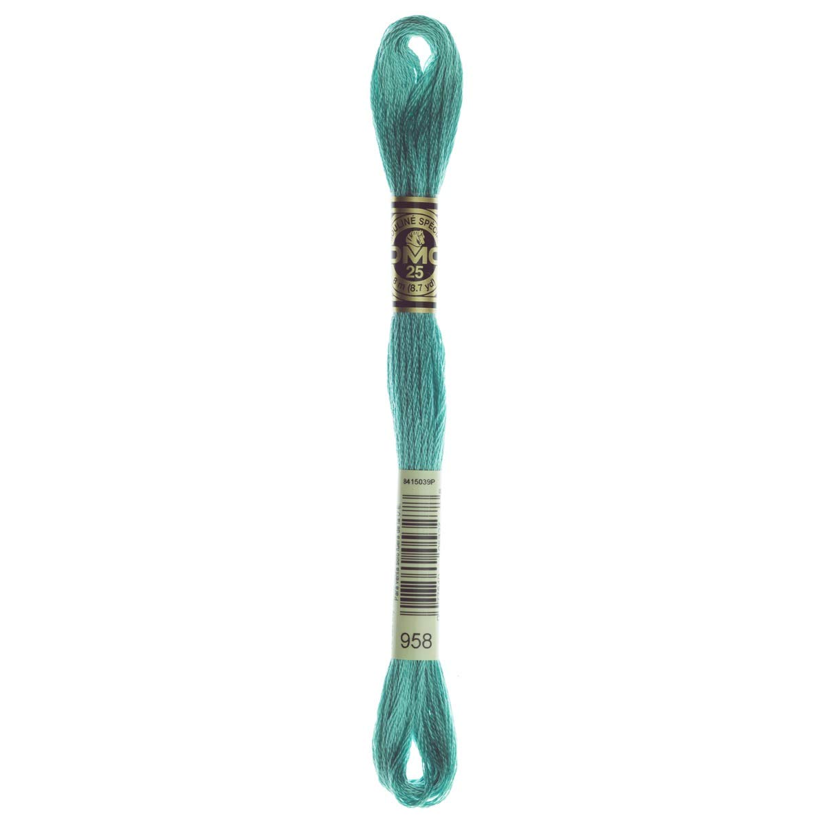 DMC Embroidery Floss Mouline Stranded Cotton Thread for Hand Embroidery and Sewing - Colour No: 958-3 x 8m Skeins — image 1