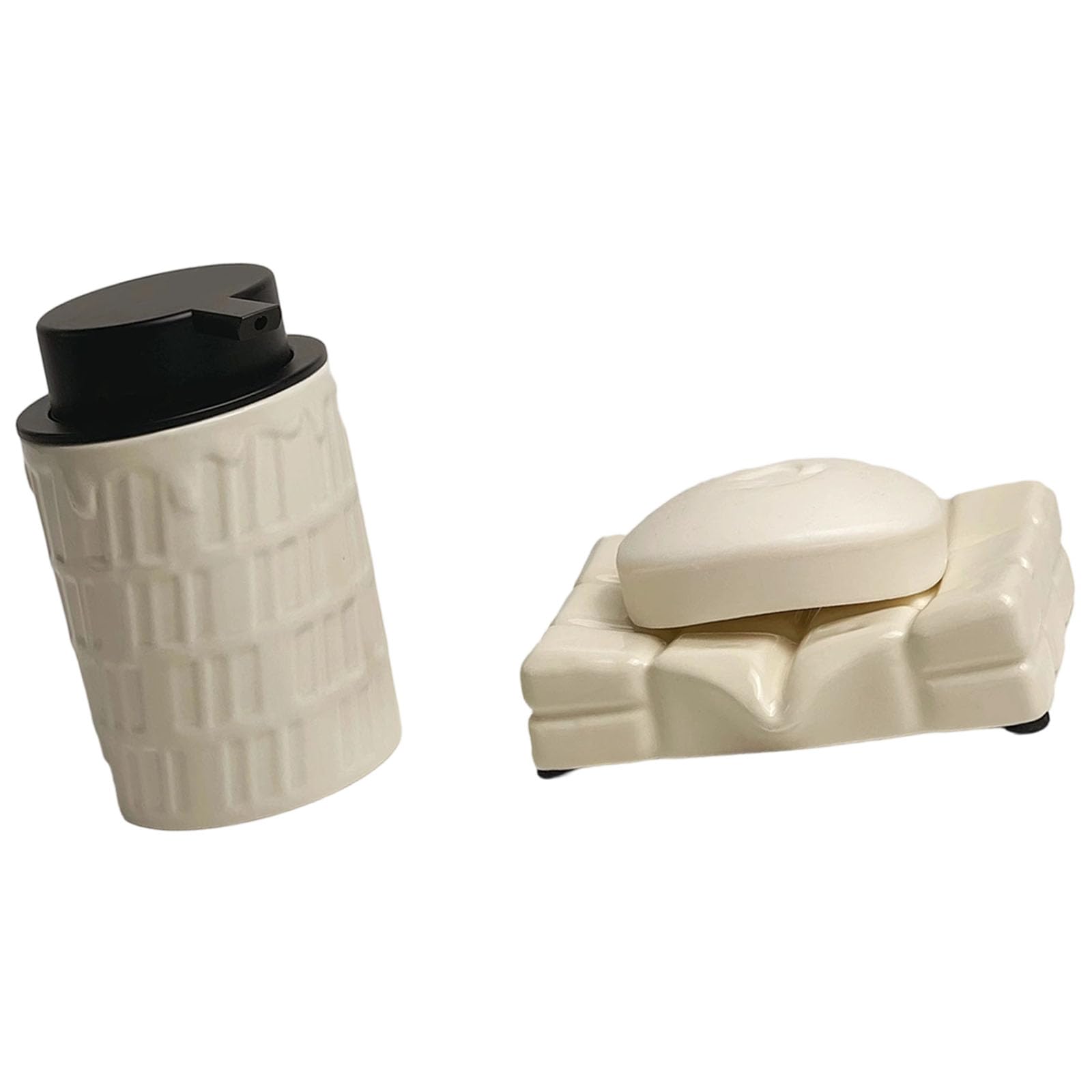 Tfaoys White Chocolate Shaped Soap Dispenser Soap Tray Holder Draining For Kitchen And Shower For Bathroom And Kitchen Accessories Tray Holder
