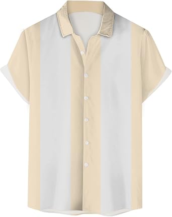 LCMTWX Mens Short Sleeve Button Down Shirts Mens Fashion and Leisure Color Matching Lapel Button Half Short Sleeve Shirts