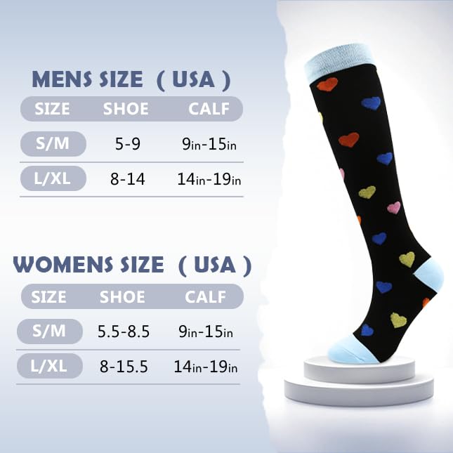 Socks for Women Men Knee Support Running Travel Athletic Running Hiking Compression Sock4