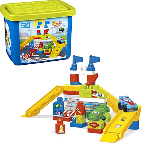 Mega Bloks Garaje de coches de carreras, juguete construcción