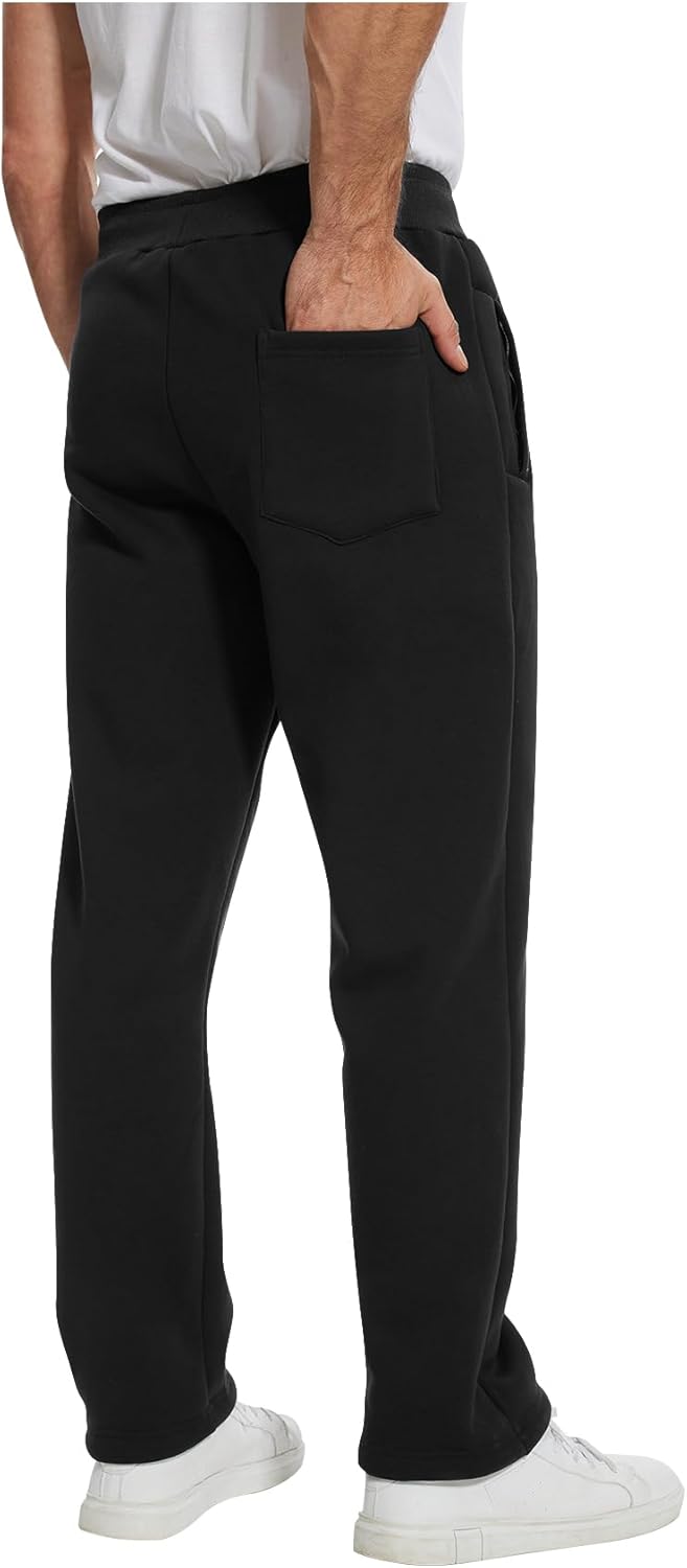 PEHMEA Fleece Joggers Pants for Men Winter Active Running Sherpa Lined Sweatpants - Image 5